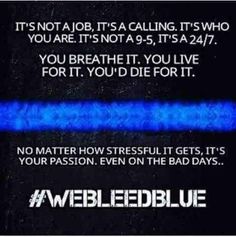 a blue line with the words, it's not job its calling it's who you are