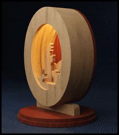 a wooden object with a hole in the middle