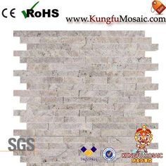 an image of a wall made out of white marble bricks with the words king mosaic on it