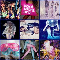 the collage shows many different pictures with people wearing clothes and accessories, including sunglasses