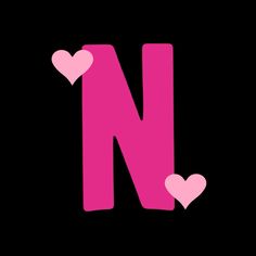 the letter n is made up of hearts