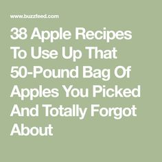 the words 38 apple recipes to use up that 50 pound bag of apples you picked and totally forgot about