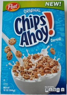 a box of cereal sitting on top of a table