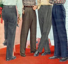 1950s Fashion: Styles, Trends, Pictures & History European Mens Fashion, Men Wardrobe, Trouser Men, 1950s Clothing, Damn Yankees