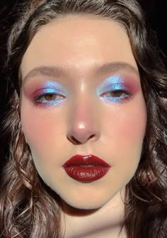 Eye Looks With Gems, Funky Concert Outfits, Makeup Looks For Pale Skin, Hippie Makeup, Artsy Makeup, Vampire Bride