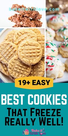 My favorite recipes for cookies that freeze exceptionally well featuring no-bakes, peanut butter cookies, and Italian ricotta cookies. Cookies Good For Freezing, Christmas Cookies Exchange Recipes, Easy Make Ahead Cookies, Breads That Freeze Well, Freezable Christmas Baking Recipes, Pillsbury Christmas Cookies Recipes, Freezer Baking Recipes, Wedding Cookies That Freeze Well, Freezable Cookies Recipes