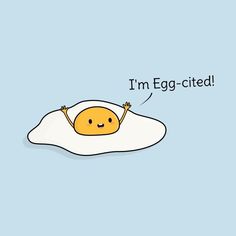 an egg is laying on its side with the caption i'm egg - centered