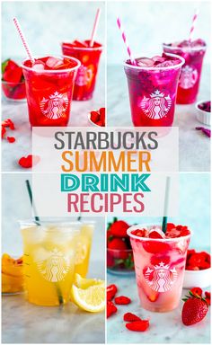 starbucks summer drink recipes with strawberries and lemons