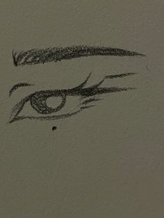 an eye drawn on the side of a wall