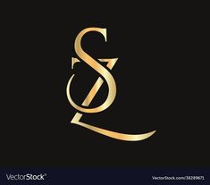 the letter s and c in gold color