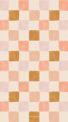 an orange and pink checkered wallpaper pattern