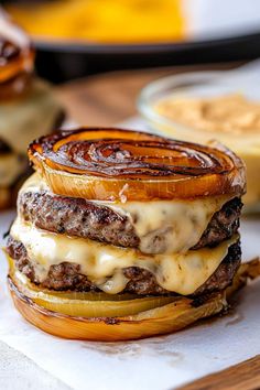 Onion Wrapped Flying Dutchman Burger - Insanely Good In And Out Burger, Spicy Aioli, Onion Burger, Salt Block, Indulgent Food, In N Out, Flying Dutchman, Apples And Cheese, Cheese Burger