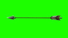 an arrow pointing to the right on a green screen with room for text or image