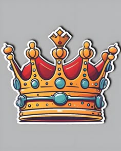 a sticker with a crown on it