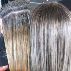 Line Of Demarcation Hair, Dimensional Hair Color, Grey Hair Transformation, Hair Gloss, Hair Color Options, Grey Hair Inspiration, Going Grey, Gray Hair Growing Out