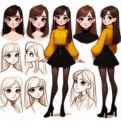 Animation Art Character Design, Character Sheet, Cartoon Character Design, Drawing Tips, Drawing Techniques, Cartoon Art Styles, Children Illustration, Art Reference Poses