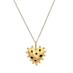 Chunky heart pendant with bumps all over, on a delicate chain gold plated necklace. 
Length: 16.5"+ 1.5" Crazy Heart, Cute Headphones, Infinity Heart, Delicate Chain, Heart Shape Pendant, 24kt Gold, 50th Gifts, Chain Gold, Necklace Black