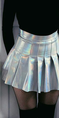 Holographic Fashion, Stylish Skirts, Tennis Clothes, Cute Skirts, Pleated Mini Skirt, Aesthetic Outfits, Skirt Fashion