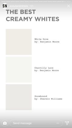 the best creamy whites for interior paint