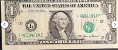 an american one dollar bill with the image of george washington on it's back