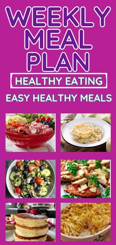 the weekly meal plan for healthy eating