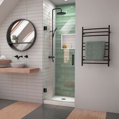 DreamLine Unidoor-LS 27 in. W x 72 in. H Frameless Hinged Shower Door - BNGBath Bronze Shower Door, Brushed Nickel Shower Door, Chrome Shower Door, Oil Rubbed Bronze Shower, Hinged Shower Door, Shower Door Designs, Black Shower Doors, Frameless Hinged Shower Door, Shower Door Installation