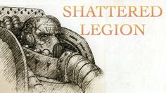 a drawing of a man sitting in a chair with the words shattered legon on it