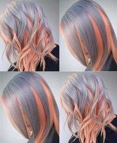 Aesthetic Pasta, Best Ombre Hair, Hair Aesthetic, Super Hair, Hair Color Pink, Trendy Hair Color, Orange Hair