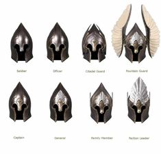 an image of different armor styles