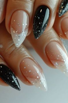 Black Nail Designs, Black Nail, Get Nails, Fancy Nails, Dope Nails, Cute Acrylic Nails, Love Nails