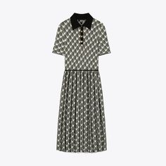 A modern take on Seventies sportswear, our jacquard polo dress is wrinkle-resistant, holds its shape and has just the right amount of give. Ultra-flattering, it’s easy to dress up or down. Runway Collection, Polo Dress, Ladies Dress Design, Designer Outfits Woman, Tank Dress, Pleated Skirt, Designer Shoes, Jumpsuit Dress, Tory Burch