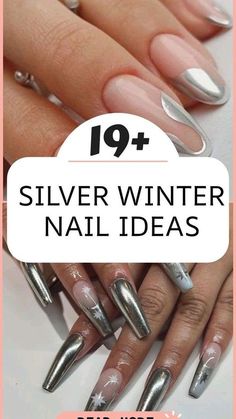 Luxury Nails 2024, Silver Ombre, Silver Nail, Trendy Glasses, Nails Winter