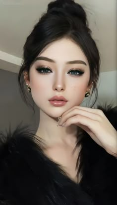 Asian Bold Makeup, Thai Makeup, Bold Lipstick Makeup, Makeup Asia, Makeup Cantik, Makeup Korea, Pig Doll, Ethereal Makeup, Makeup Mistakes