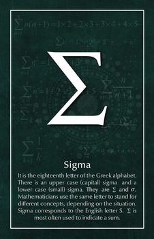 the book cover for sigma, which is written in white on green paper