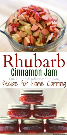 rhubarb cinnamon jam recipe for home canning