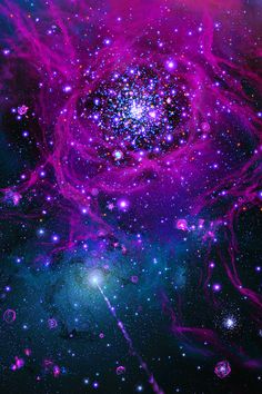 purple and blue space filled with stars