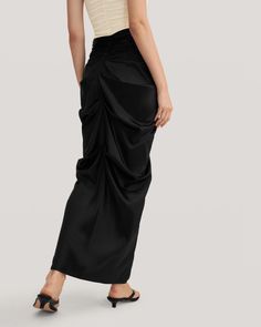 Malus draped front Knot Skirt Knot Skirt, Twist Knot, Design Details, Harem Pants, Maxi Skirt, Knot, Midi Skirt, Twist, Silk