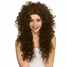 Hair was really big in the 80s! Whether you want to be Cher, Kylie or Julia Roberts, add the perfect finishing touch to your 80s fancy dress costume with this gorgeous Long Curly Wig. The wig features long permed style hair and is available in black, blonde or brown. One size fits most adults Ideal for Halloween, fancy dress parties, hen nights and fundraising events. Cher Wig, Short Curly Afro, Fancy Dress Wigs, Hair Halloween, 80s Hair, Long Curly Wig, Afro Wigs, Curly Hair Wig, Permanent Hair Dye