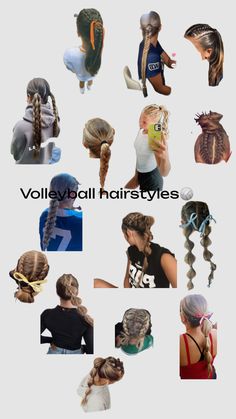 Cute Sporty Hairstyles, Volleyball Skills, Sport Hair, Play Volleyball, Sports Hairstyles, Sporty Hairstyles, Volleyball Hairstyles, Useful Life Hacks