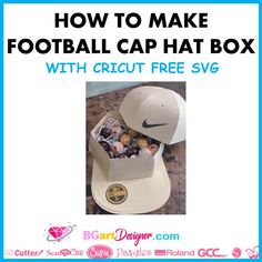 a baseball cap that has been made into a box with cricut free svg