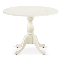 a white table with an oval top and four legs, on a white background in the shape of a flower