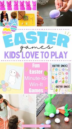 These are my favorite Easter games for kids to play at home or at school this year. These Easter activities for kids are also fun for families to play together! Get the best ideas for your Easter party, First Grade Resources, School Activities for Elementary Schools, and Easter Spring inspiration at roommomrescue.com