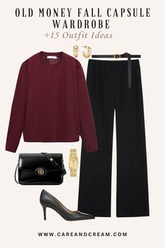 Old Money Fall Capsule Wardrobe + 15 Outfit Ideas Deep Winter Palette Outfits, Fall Fashion Aesthetic, Old Money Fall, Create Capsule Wardrobe, Capsule Wardrobe Casual, Winter Palette, Chic Outfit Ideas, Capsule Wardrobe Essentials, Fall Wardrobe Essentials