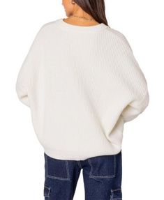 Edikted Denny Oversized V Neck Sweater Oversized V Neck Sweater, White Sweaters, V Neck Sweater, Vneck Sweater, Neck Sweater, Sweaters For Women, Buy Online, Shop Now, V Neck