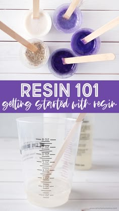 the ingredients for resin 101 getting started with veggies are in measuring cups and spoons