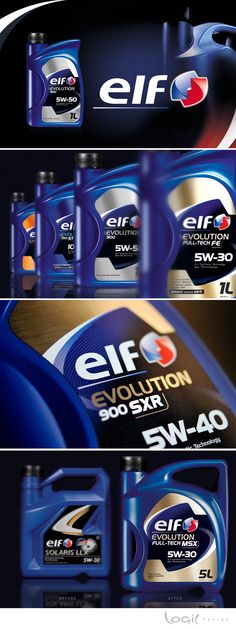 an advertisement for motor oil is shown in three different stages, including one being blue and the