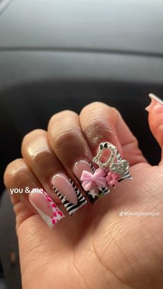 Girly Acrylic, Acrylic Toes, Anime Nails, Baddie Nails, Random Items, French Tip Acrylic Nails, French Acrylic Nails