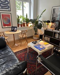 a living room filled with furniture and lots of plants