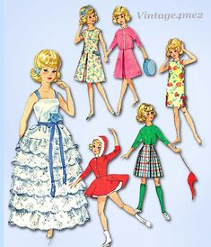 an image of dolls in dresses and hats