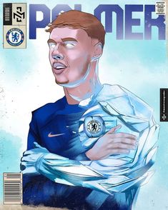 the cover to soccer magazine, featuring a man with his arm wrapped around his chest